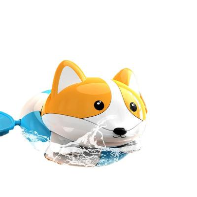 China Eco-Friendly Water Gun Kids Pour Play Set Pull Line Animal Floating Water Toy Fancy Baby Bathing Toys Plastic Cute Cartoon for sale