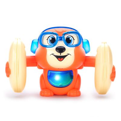 China Toy Voice Control Touch Induction Rolling The Other Toys Light Music Game Electric Banana Rolling Monkey for sale