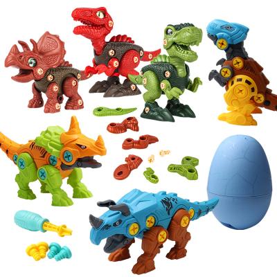 China Hot Selling Early Education Child's Puzzle Building Block Diy Dragon Educational Toys Quick Assembly Toddler Boy Disassembly Dinosaur Egg for sale