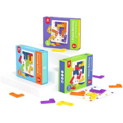 China Logic Thinking Training Toys LQQ0147 Logic Board Games Children's Educational Puzzles Thinking Matching Toys L Shape for sale