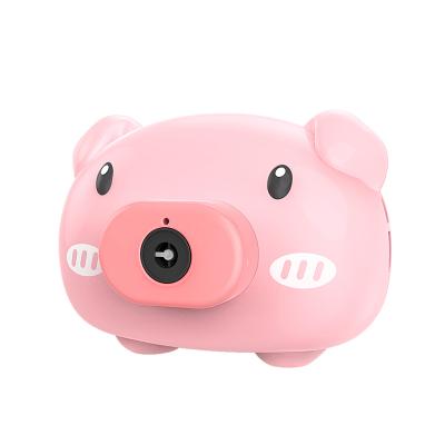 China Funny Educational Toy Kids Portable Cute Cartoon Pig Camera Trained Bubble Memories Maker Fan Machine Garden Interative Automatic Toy 13.5*7*9Cm 0.2Kg for sale