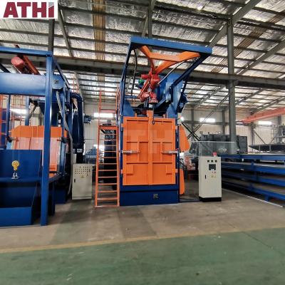 China Forging Casting Aluminum Alloy Metal Parts Surface Cleaning Rust Scale Removal Hook Blast Cleaning Machine for sale