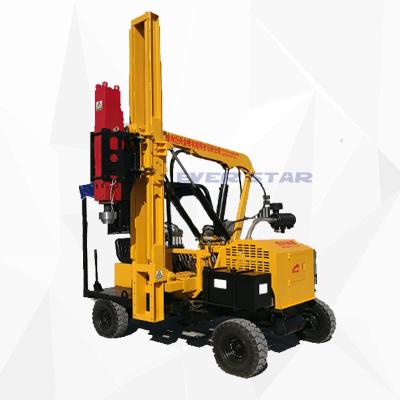 China Pile drilling new design drilling piling small pile drive screwing machine for highway guardrail construction for sale