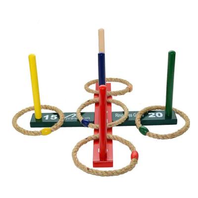 China Outdoor Activity Toy Game Ring Wooden Toss, Wooden 5 Ring Ring Toss Game Toy for sale