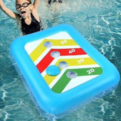 China Party Game Air Injection Pool Ring Toss Toy 4 Water Bag Float Ball Set Floating Water Pool for sale