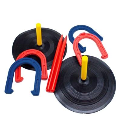 China Ring Game Outdoor Games Indoor Rubber Horseshoe Set for sale