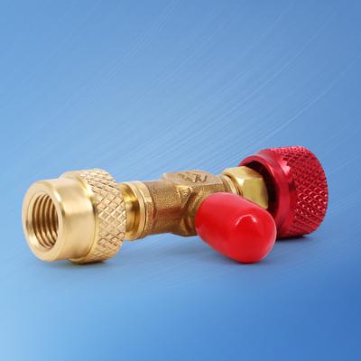 China Safety Industrial Liquid Refrigerant Adapter Air Conditioning Safety Valve Parts R32 R410A Air Conditioner Refrigerant Fill Valve 1pcs for sale