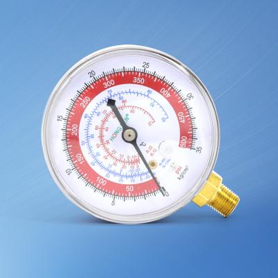 China Industrial Wholesale High Refrigerant Brass Refrigeration Brass Refrigeration Pressure Indicator Simple Various Air Conditioner Parts R12 R22 R404A R134a Measurement for sale