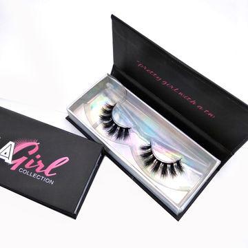 China Recyclable Custom Black Paper Box With PVC Tray, False Color Felse Eyelash Packaging Box For Mink Lashes Wholesale Beauty Packaging 1000pcs for sale