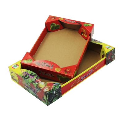 China Hot recyclable! ! ! Corrugated Fresh Fruit / Vegetable Packaging Boxes With Custom Logo for sale