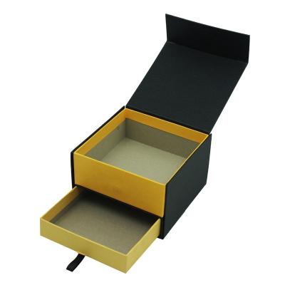 China Gift Jewelry Packaging Jewelry Packaging Box Set Ring Box Design 3d Packaging Boxes 1000PCS / Custom Black Leather + Vintage Leather Cardboard Design for sale