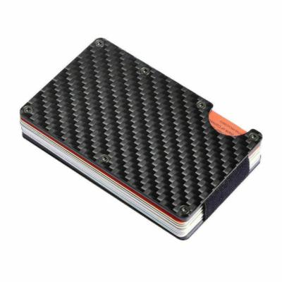 China RFID Blocking Protect Factory 13Year Minimalist Aluminum Money Clip Wallets Pocket RFID Blocking Card Wallet for sale