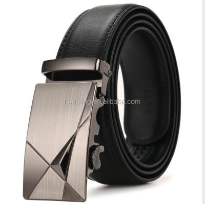 China Comfortable Leather Men Belt Hot Sale Designer Belt For Men Newest Top Quality Metal Automatic Buckle British Style Genuine Men Leather Belts for sale