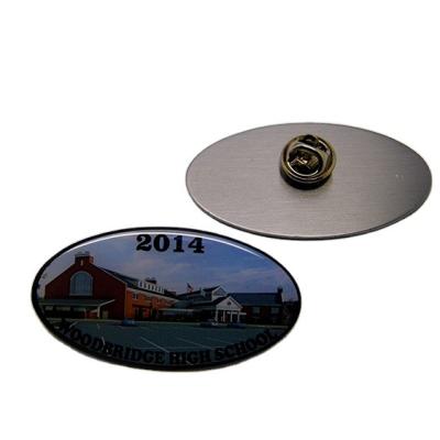 China Professional Factory Supply 3D Round Metal Badges Lapel Pins With Safety for sale