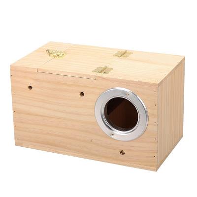 China New Fashionable Horizontal Bird Hamster Parrot Breeding Box Viable Special Hot Hanging Nest Cage Pet Cage Accessories for sale