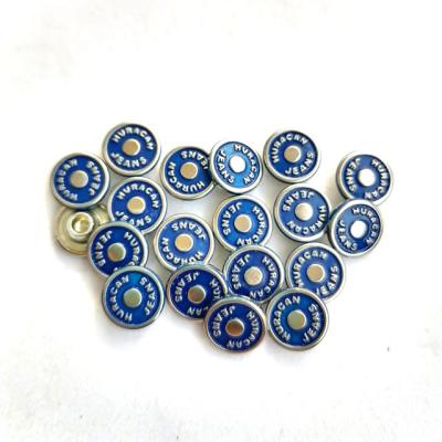 China Factory Price Logo Zinc Alloy Denim Button Metal Nickel Free Custom Jeans Buttons With Rivets For Jeans for sale