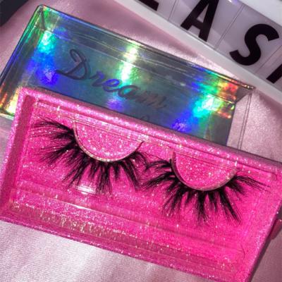 China Dark Pink Lash Box Eyelashes Mink Wholesale Natural Soft Eyelash Box Candy for sale