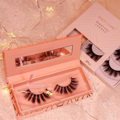 China Natural create your own brand 5d mink lashes handmade soft custom false eyelashes packaging 5d mink eyelashes with private label for sale