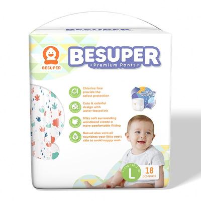 China besuper New Coming Baby Training Pants Disposable Cotton Printed Baby Diaper Wholesale from China for sale