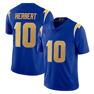 China Charger Uniform Sets #10 Justin Herbert #13 Allen Wholesale Men's Team Los Angeles City American Football Stitched Blue Jersey for sale