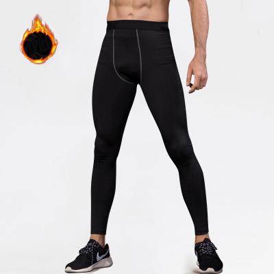 China Sustainable Men Crop Striped Fitness Tights Base Layer Pants Sweat Gym Workout Pants Sports Running Gaiters Jogging Sweatpants Pants for sale