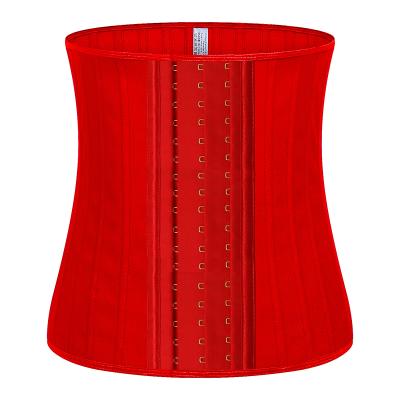 China High Quality Custom Made Antibacterial Plus Size Waist Trainer Belt With Hooks Steel Bone Latex Corset Shaper Women 25 Waist Trainer for sale