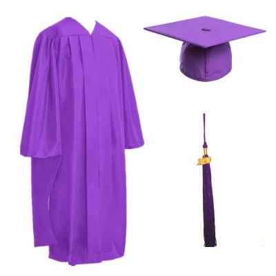 China Wholesale Purple Long Sleeve School Teacher Graduation Gown for sale