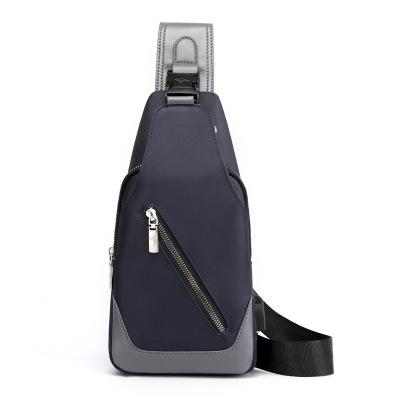 China Daily Used Men Shoulder Bags USB Charging Cross - Body Chest Anti Theft Bag PU Leather Travel Bags 815-0303 for sale