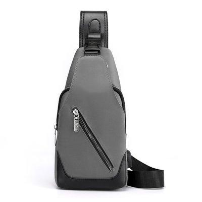 China Daily Used Men Shoulder Bags USB Charging Cross - Body Chest Anti Theft Bag PU Leather Travel Bags 815-0303-1 for sale