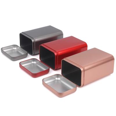 China Rectangular Container Tin Gift Box Packaging Metal Tin Box Wholesale Tea Metal Box Tea Container for sale