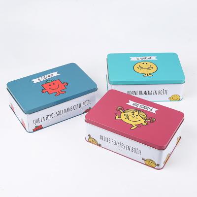 China High Quality Rectangular Biscuit Tin Box Cookie Can Food Storage Box Candy Chocolate Tin Box For Cookies for sale