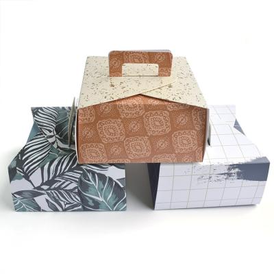 China Wholesale Custom Disposable Cake Square Cardboard Exquisite Cake Packaging Dessert Cake Packaging Gift Paper Box for sale