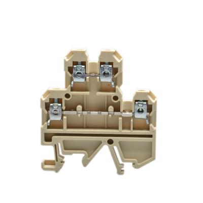 China Two layers of UTL connection feed through DIN rail mounting terminal block for sale