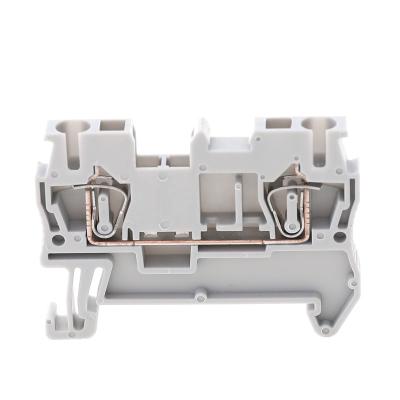 China Connection 2.5mm2 Feed Through Spring Terminal Block Connector Din Rail Electrical Terminal Block for sale