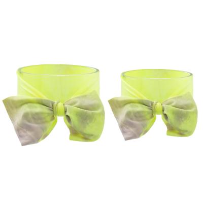 China Cotton Wholesale Customized Good Quality Tie Dye Cotton Hair Band For Girls Kids for sale