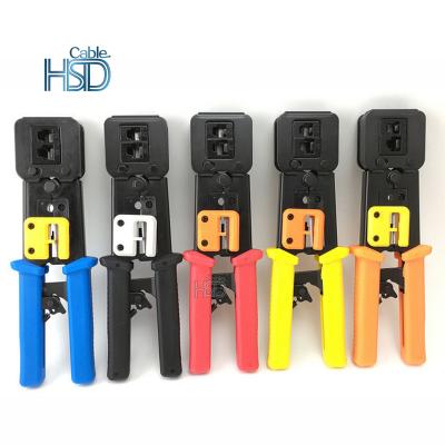 China Multi Function Crimping EZ Crimping Pass Through Crimping Tool Stainless Steel Crimper Tool Cat5 Cat6 8p8c Pass Through Rj45 Tool for sale