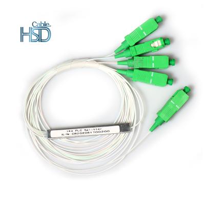 China FTTH FTTB FTTX Network 1*4 PLC Splitter With SC/APC Connector Manufacture Fiber Optic PLC Splitter 1x4 Fiber Optic Splitter for sale