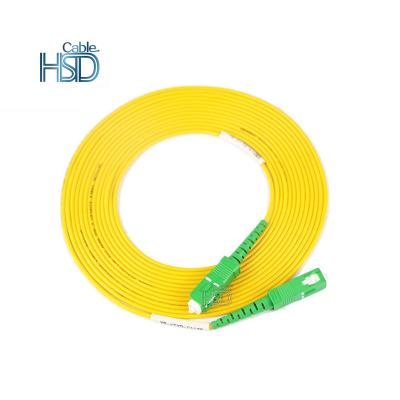 China LSZH Factory Best Price SC-SC APC Patch Tie SM Simplex 9/125 1 2 3 Meter SC Fiber Optic Patch Cord Cable for sale