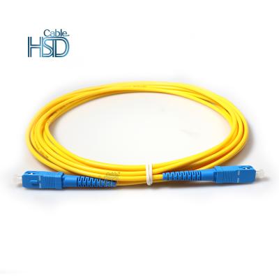 China LSZH High Quality SC/UPC-SC/UPC Duplex Single Mode 9/125 Fiber Optic Patch Cord for sale