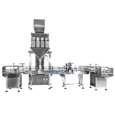 China Automatic Food Pellet Spices Packing Jar Production Line Maker With Linear Weigher for sale