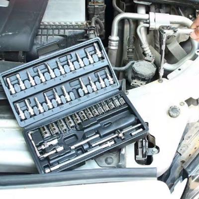 China Easy Carry Drive Socket Sets Ratchet Wrench Combo Kit Set For Auto Repairing for sale