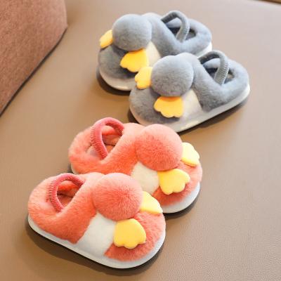 China Children Girls Cartoon Fleece Slippers Boys Thermal Indoor Home Warm Children Non-slip Winter Casual Cotton Slippers Comfortable Kids Slippers for sale