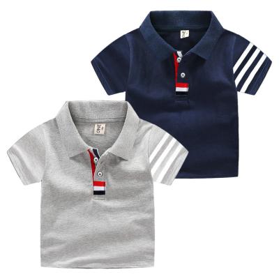 China Summer Boys T-shirts Cotton Compressed Active Toddler Kids Outdoor School Sportswear Polo Shirt Children Clothes Comfortable for sale