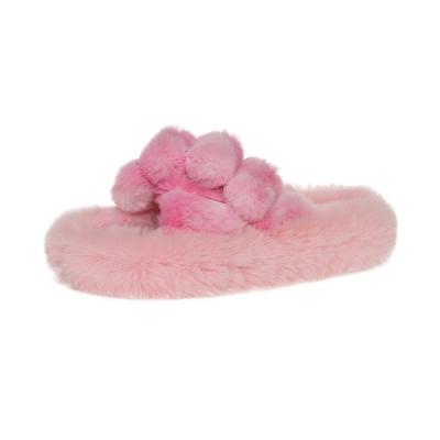 China All-match Adult Female Outdoor Slippe New Winter Celebrity Fashion Fur Slippers Warm Flats Home Breathable Adult Warm Shoes Online for sale