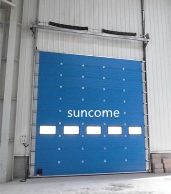 China Soundproof Industrial Sectional Doors with 60-80um Film 2 Level Wind Resistance zu verkaufen