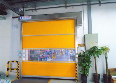 China Puerta interior del PVC del amarillo azul, puertas industriales del taller en venta