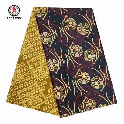 China Anti Static OEM Or African Kampala Stock Wax Print Fabrics With Shining for sale