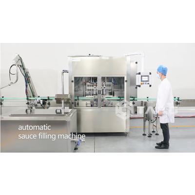 China Food Safe Equipment Sesame Sauce Filling Machine And Efficient Pepper Sauce Beef Sauce Filling Production Line for sale