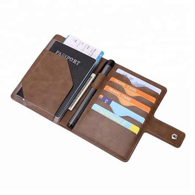 China Vintage 30-130 2018 New Arrival Slim Leather Cover Card Case Organizer Holder Passport Holder PU for sale