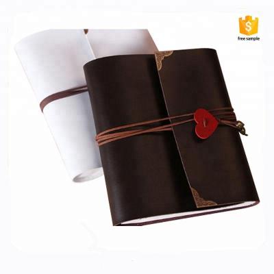 China 16354 Antique Leather Binding Vintage Waterproof DIY Handmade Photograph Photo Albums For Kids Scrapbooking Wedding Family for sale